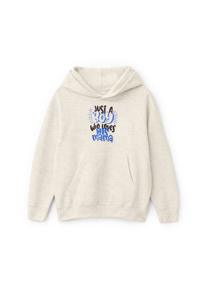 L.A.T Boy's Just A Boy Printed Pullover Hoodie Boy's Pullover Hoodie Salman Rahim Oatmeal S(6-8Years) 