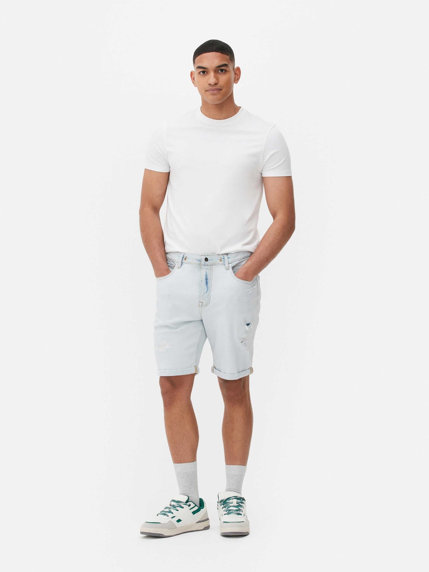 Denim Collection Men's Ripped Denim Shorts Men's Shorts HAS Apparel 