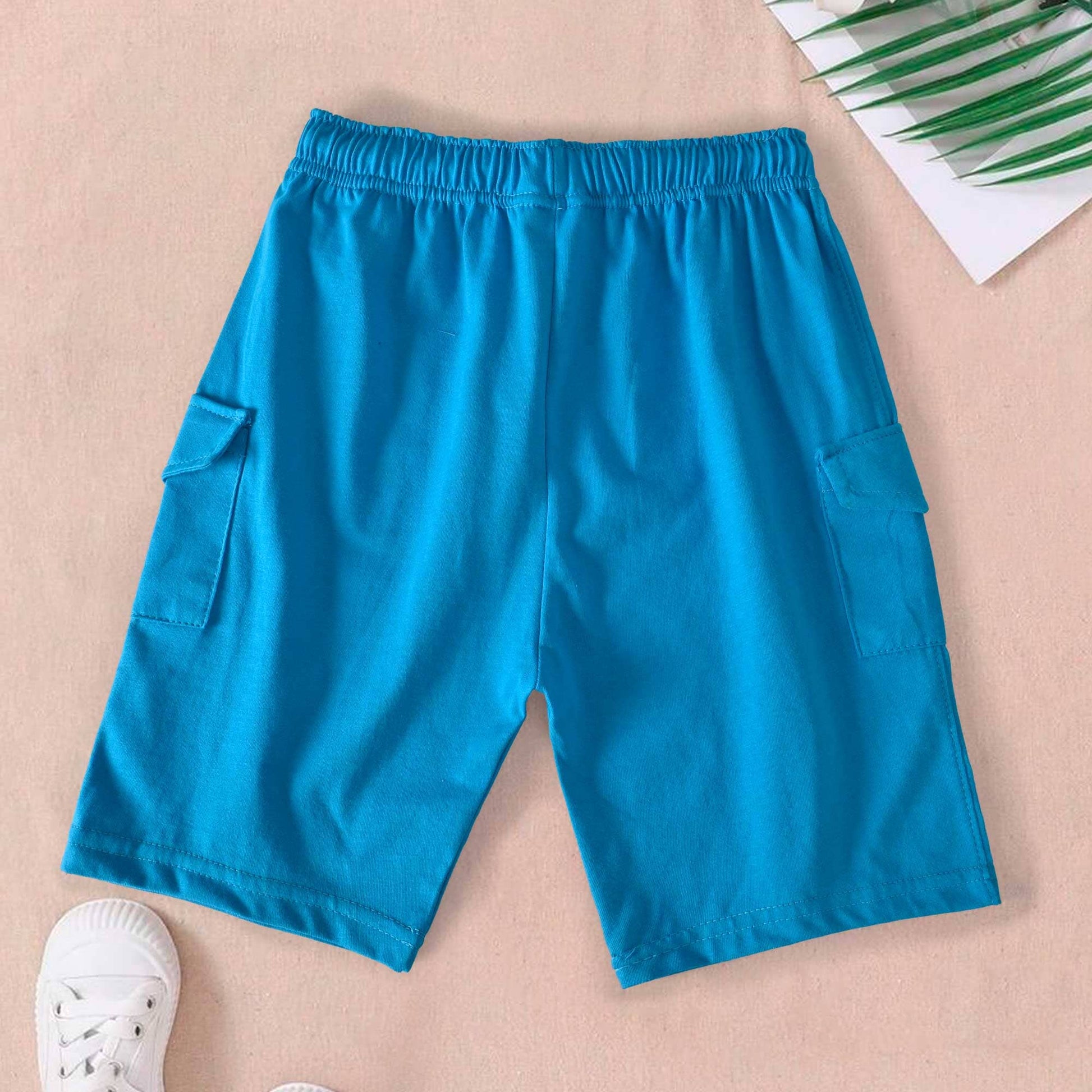 Junior Republic Kid's Double Side Pockets Shorts Kid's Shorts JRR Blue 1-2 Years 