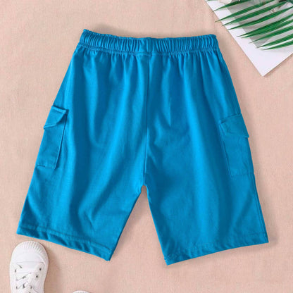 Junior Republic Kid's Double Side Pockets Shorts Kid's Shorts JRR Blue 1-2 Years 