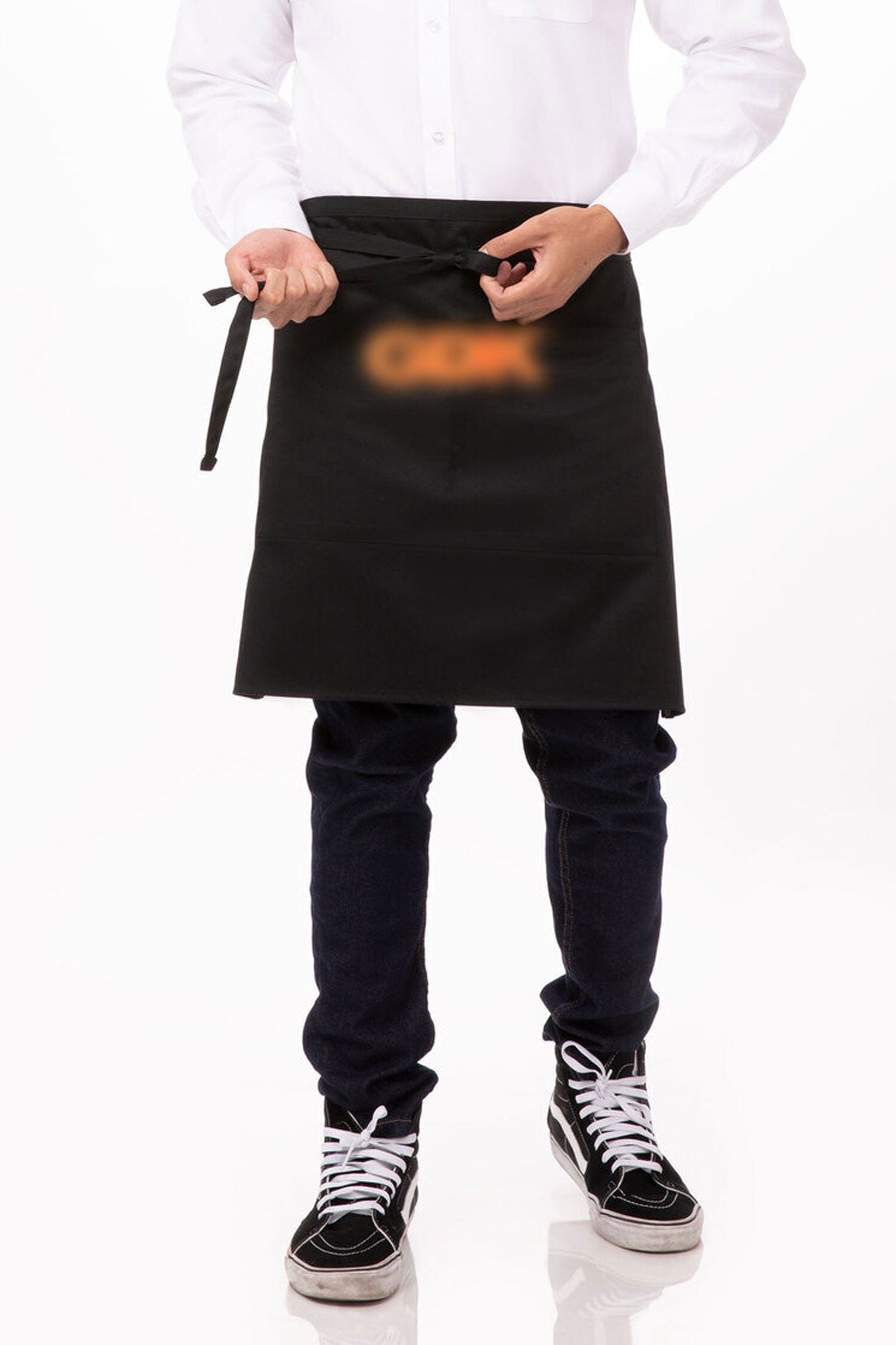 Unisex Mid Length Embroidered Apron Apron Image Garments (Pvt.) Ltd. Black 