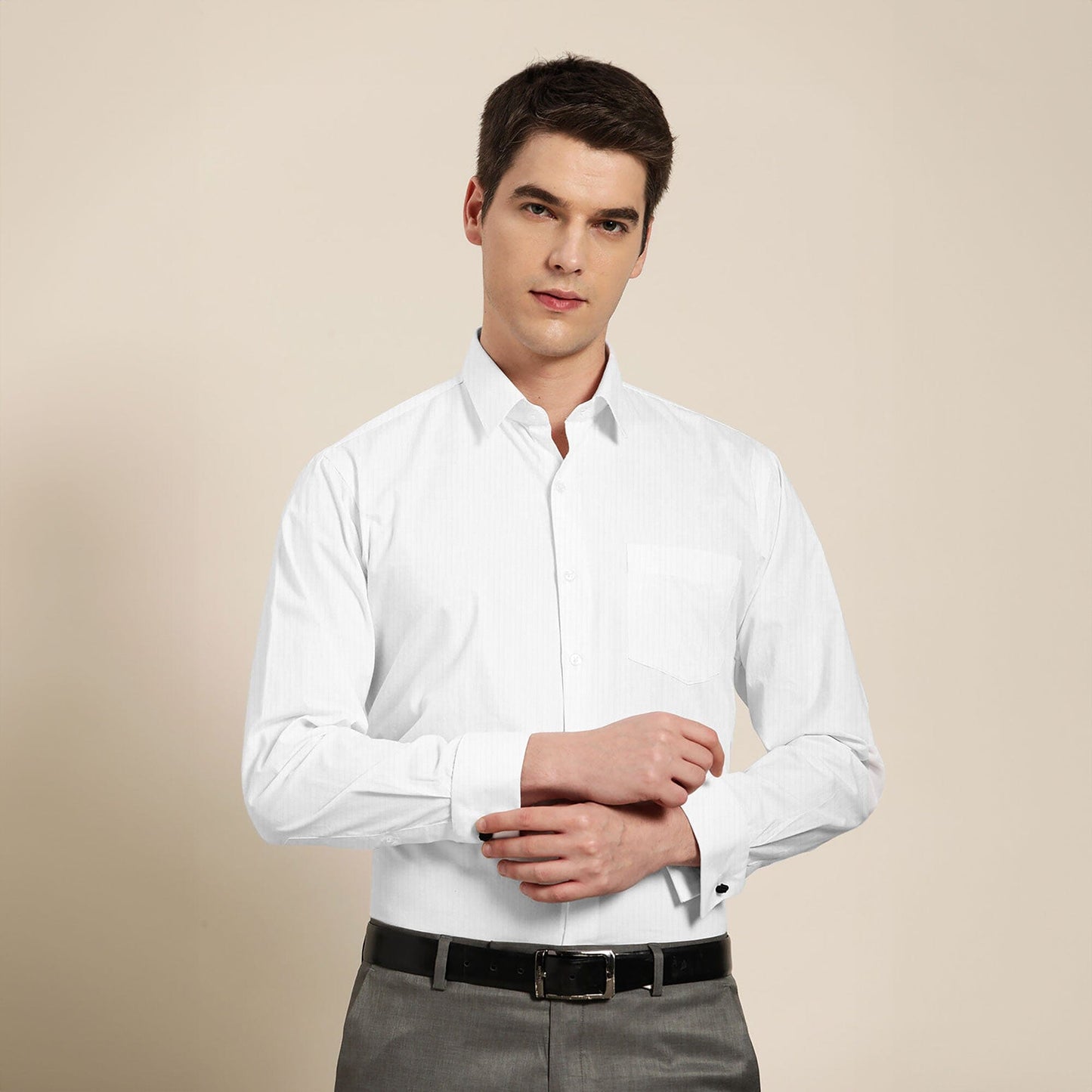 Eternity Men's Premium Classic Fit Formal Shirt Men's Formal Shirts Eternity (Sale Basis) White 15 