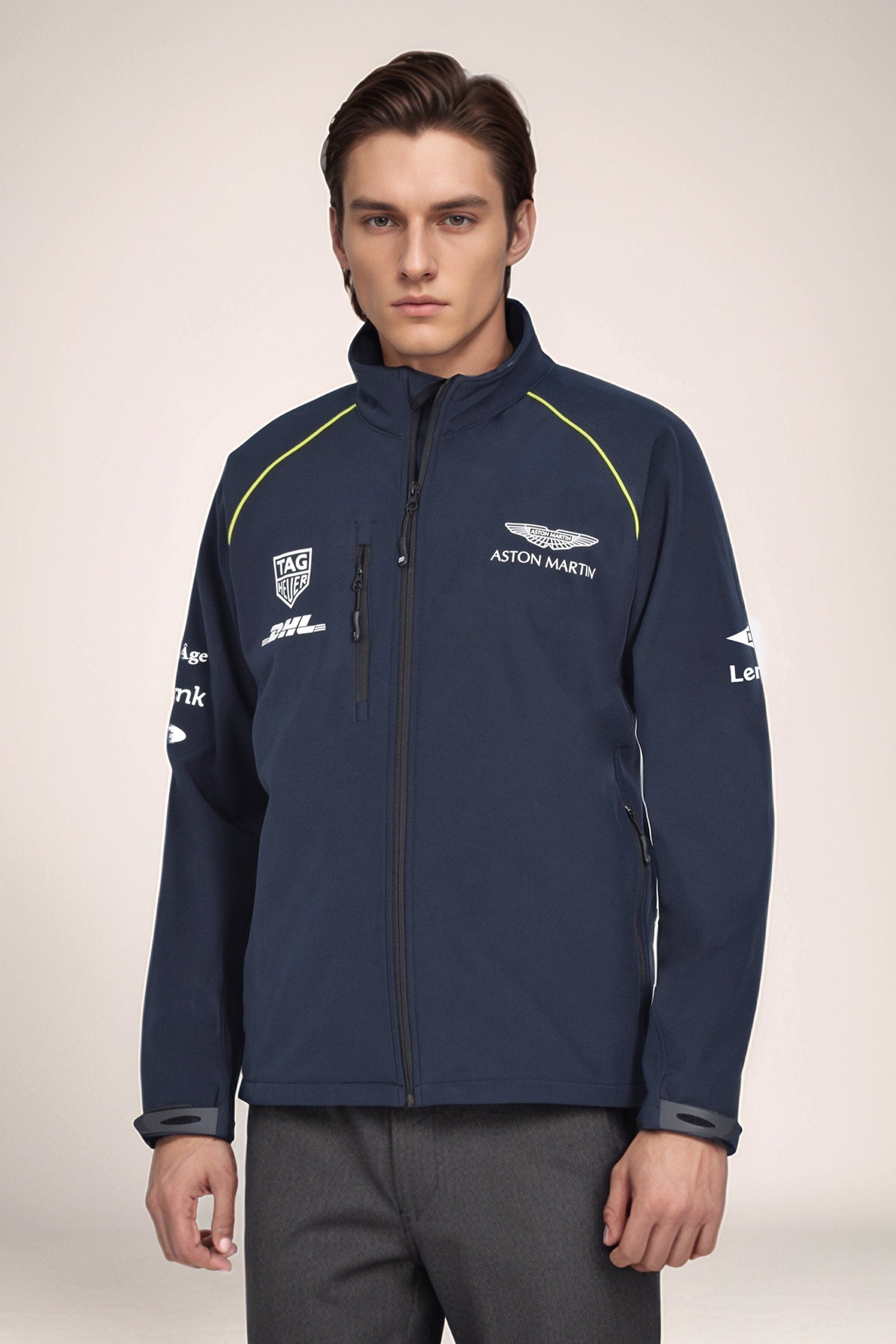 Aston Martin X Polo Republica Men's Performance Softshell Jacket Men's Jacket Polo Republica Navy XS 