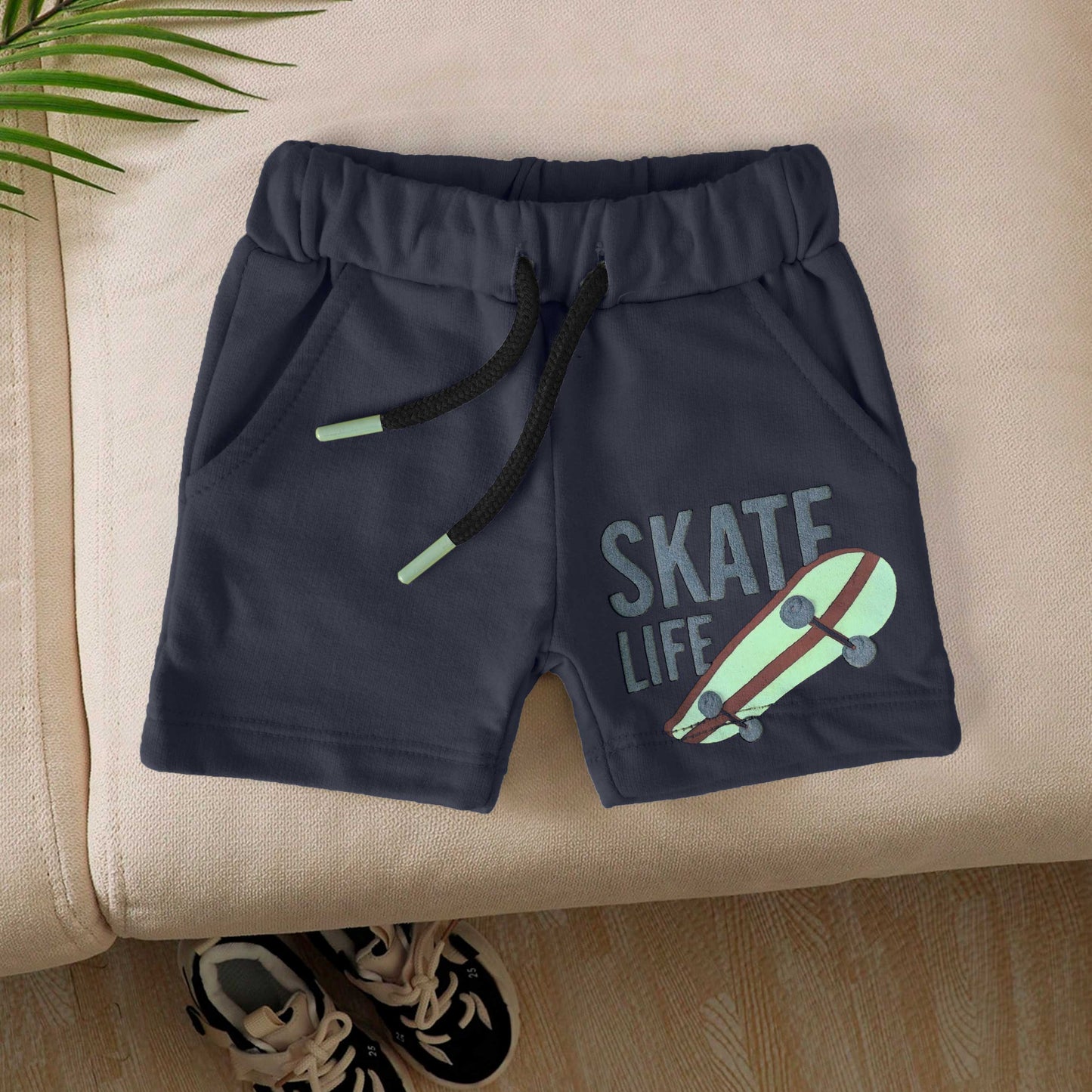 Tiny Teen Baby Kid's Skate Life Printed Minor Fault Shorts Kid's Shorts SNR Navy 6-9 Months 