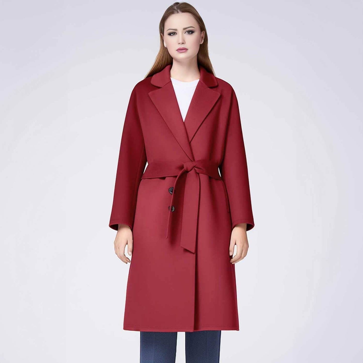 East West Women's Minor Fault Wool Coat Women's Jacket East West Maroon S 