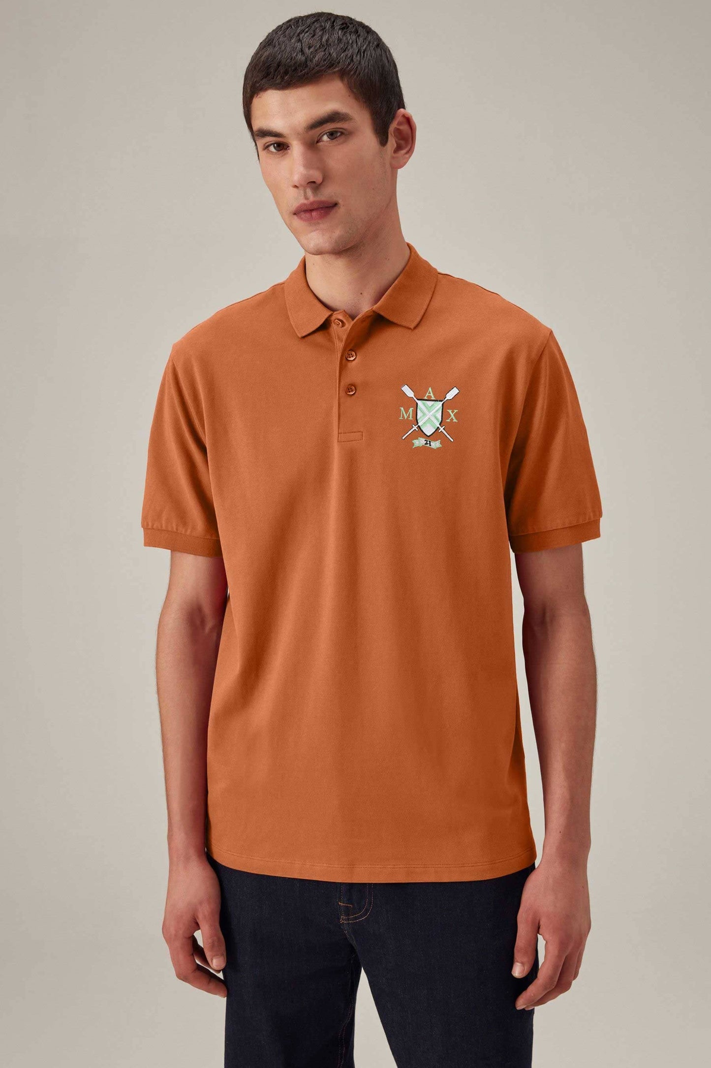 Max 21 Men's Mallets Embroidered Polo Shirt Men's Polo Shirt SZK 