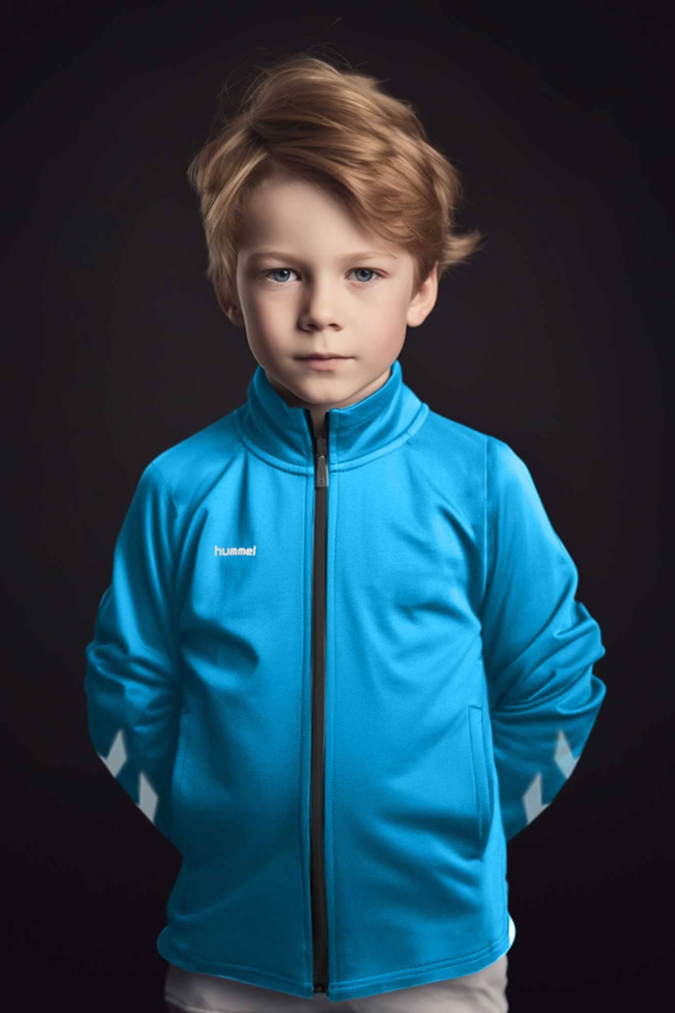 Hummel Boy's Arrow Printed Sports Zipper Jacket Boy's Jacket HAS Apparel 