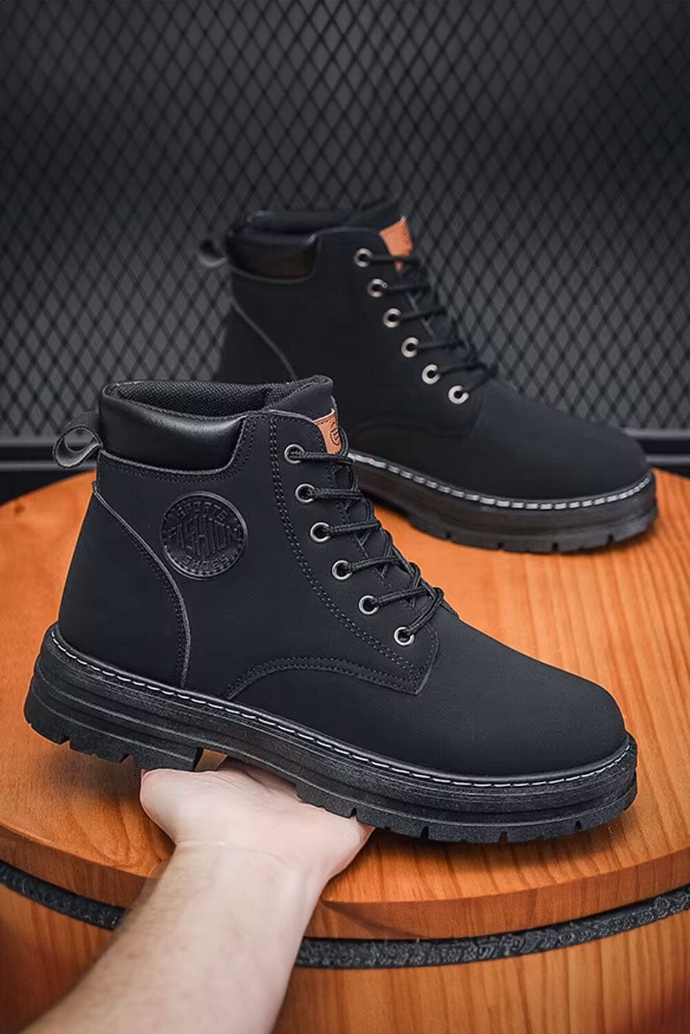 Men's Lace-Up High Top Boots Men's Shoes Shaoxing Shangqu im&ex Co.,ltd 