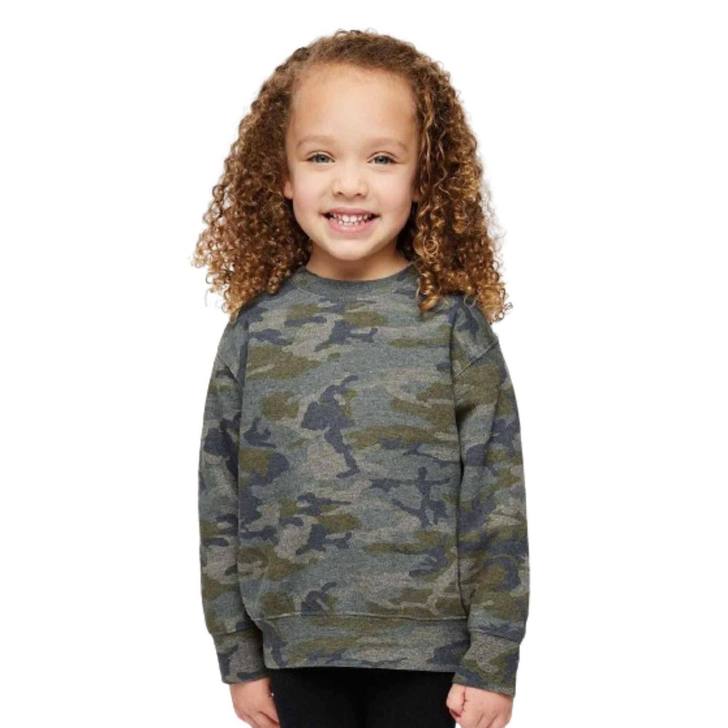 Rabbit Skins Kid's Camo Style Fleece Sweat Shirt Kid's Sweat Shirt SNR Camouflage 2 Years 