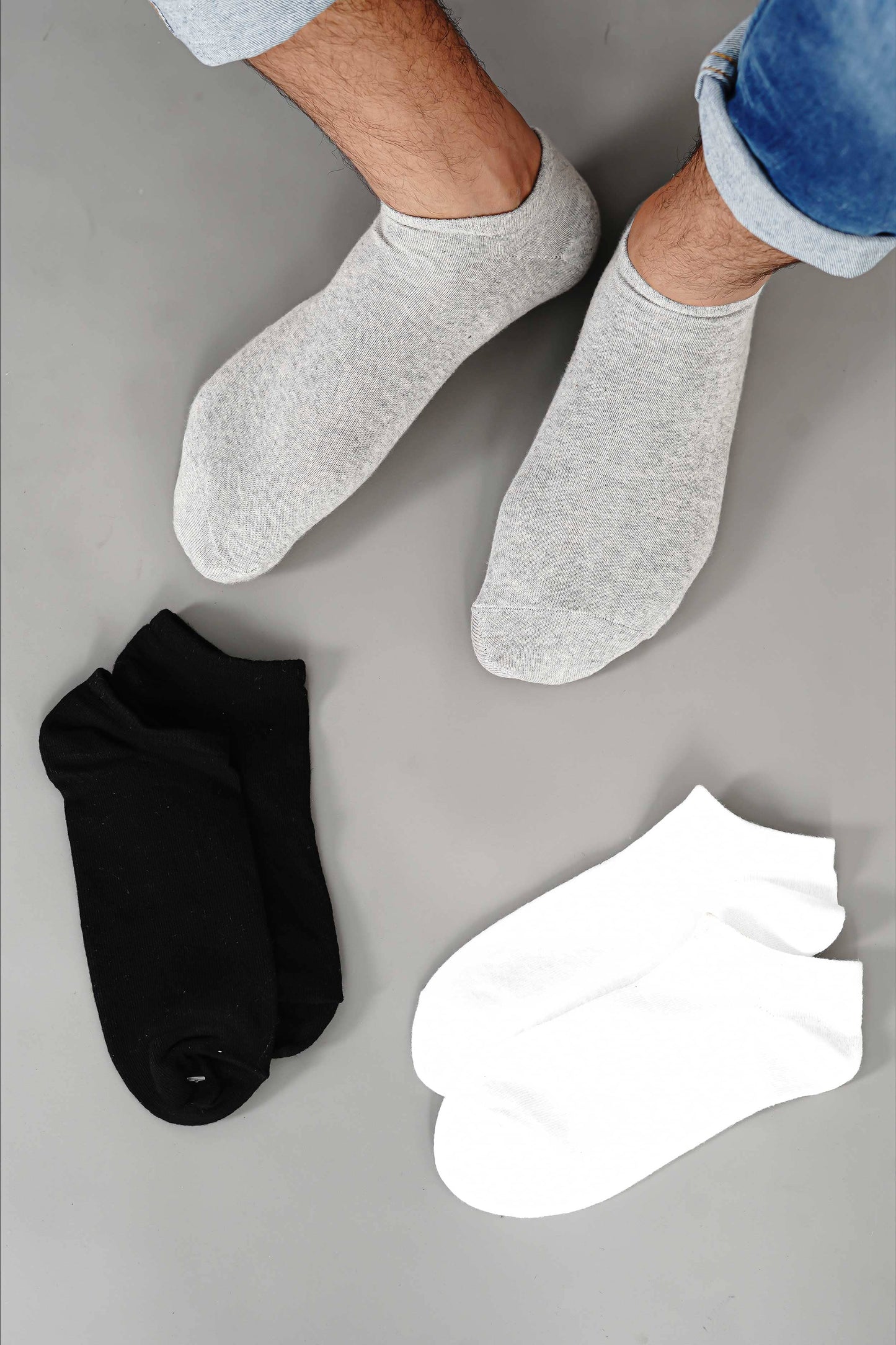 Identic Men's No Show Socks - Pack Of 3 Socks Paragon Fashion 43-46 