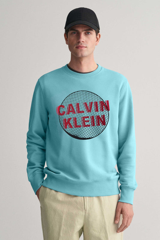 L.A.T Men's Calvin Klein Printed Fleece Minor Fault Sweat Shirt