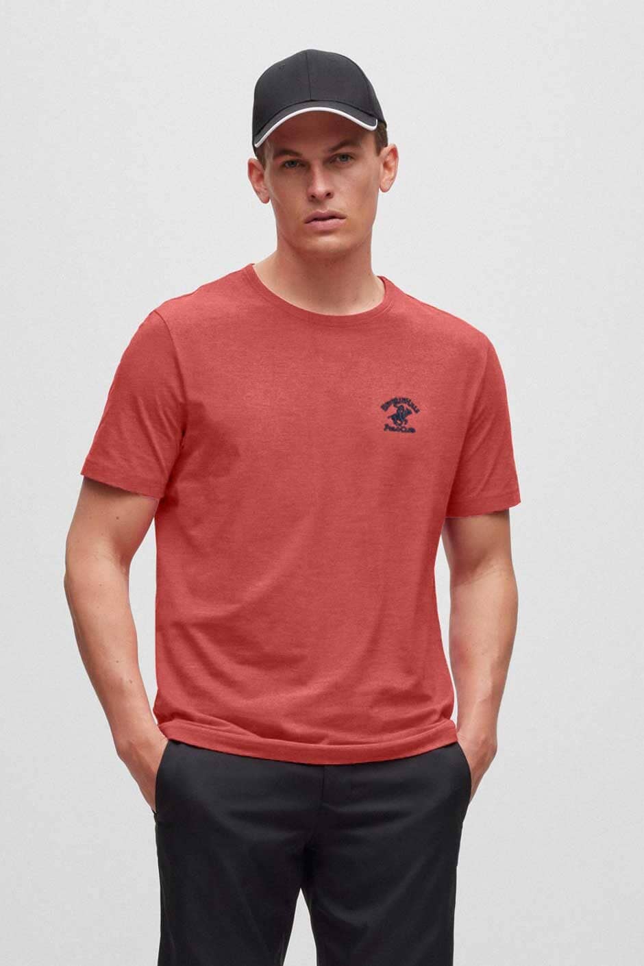 Beverly Hills Men's Polo Club Embroidered Crew Neck Tee Shirt