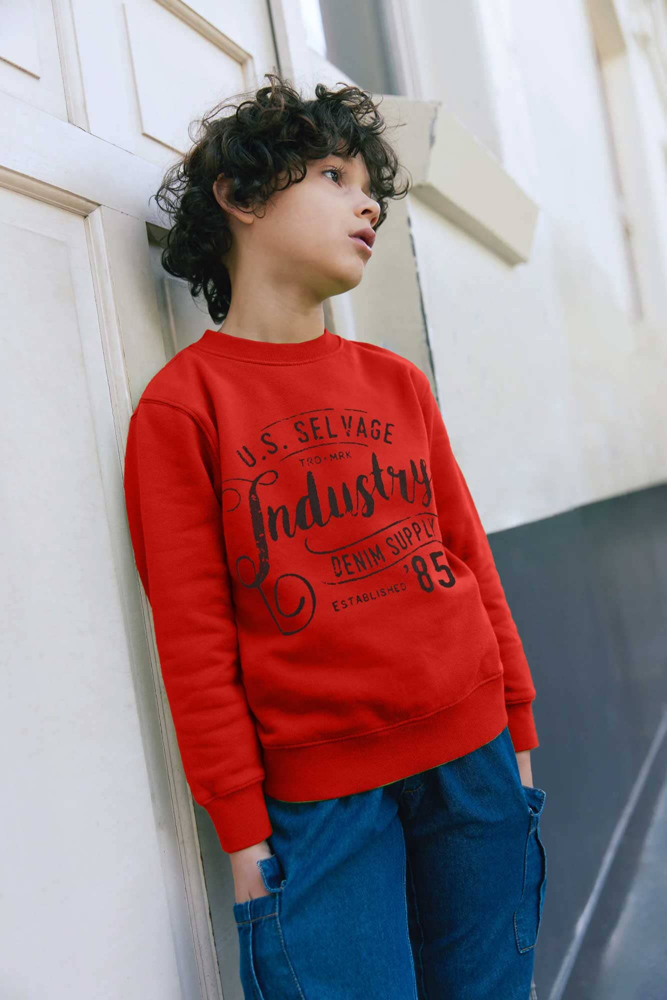 Join Life Kid's Industry 85 Printed Fleece Sweat Shirt Kid's Sweat Shirt SNR 