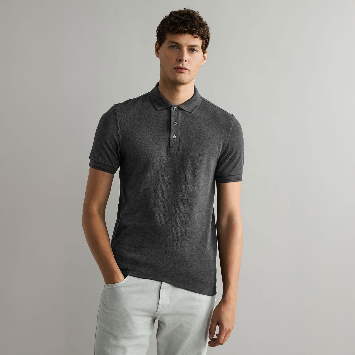 Men's Bacton Short Sleeve Polo Shirt Men's Polo Shirt Image Garments (Pvt.) Ltd. Charcoal XS 