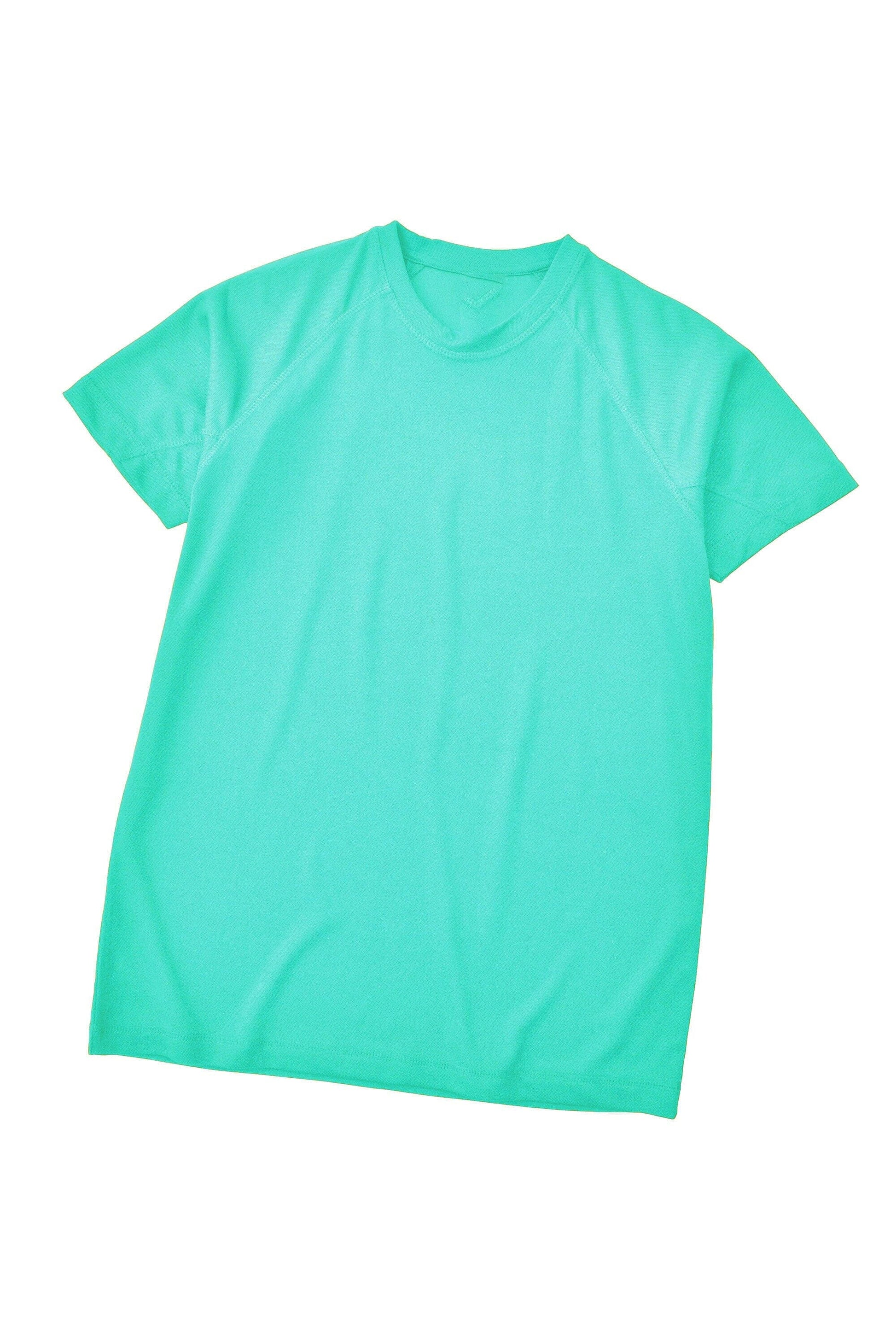 Prime Men's Reglan Sleeve Solid Design Minor Fault Tee Shirt Men's Tee Shirt Image Aqua Blue XS 