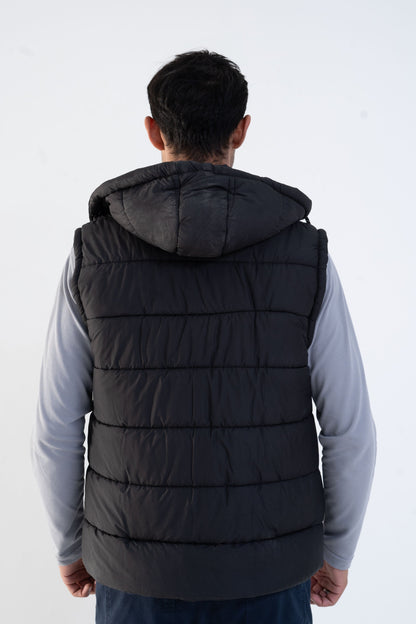 Men's Detachable Hood Puffer Gilet Men's Gilet Fiza International Co. 