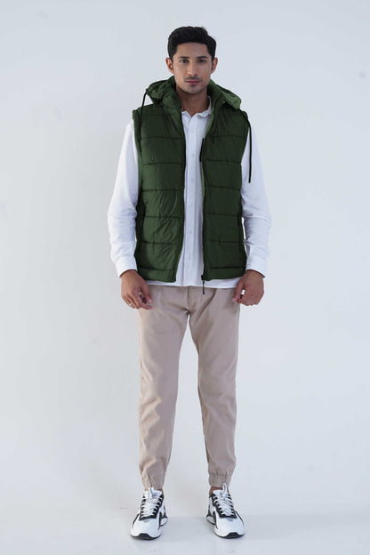 Men's Detachable Hood Puffer Gilet Men's Gilet Fiza International Co. 