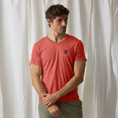 Beverly Hills Men's Polo Club Embroidered V Neck Tee Shirt Men's Tee Shirt HAS Apparel Red S 