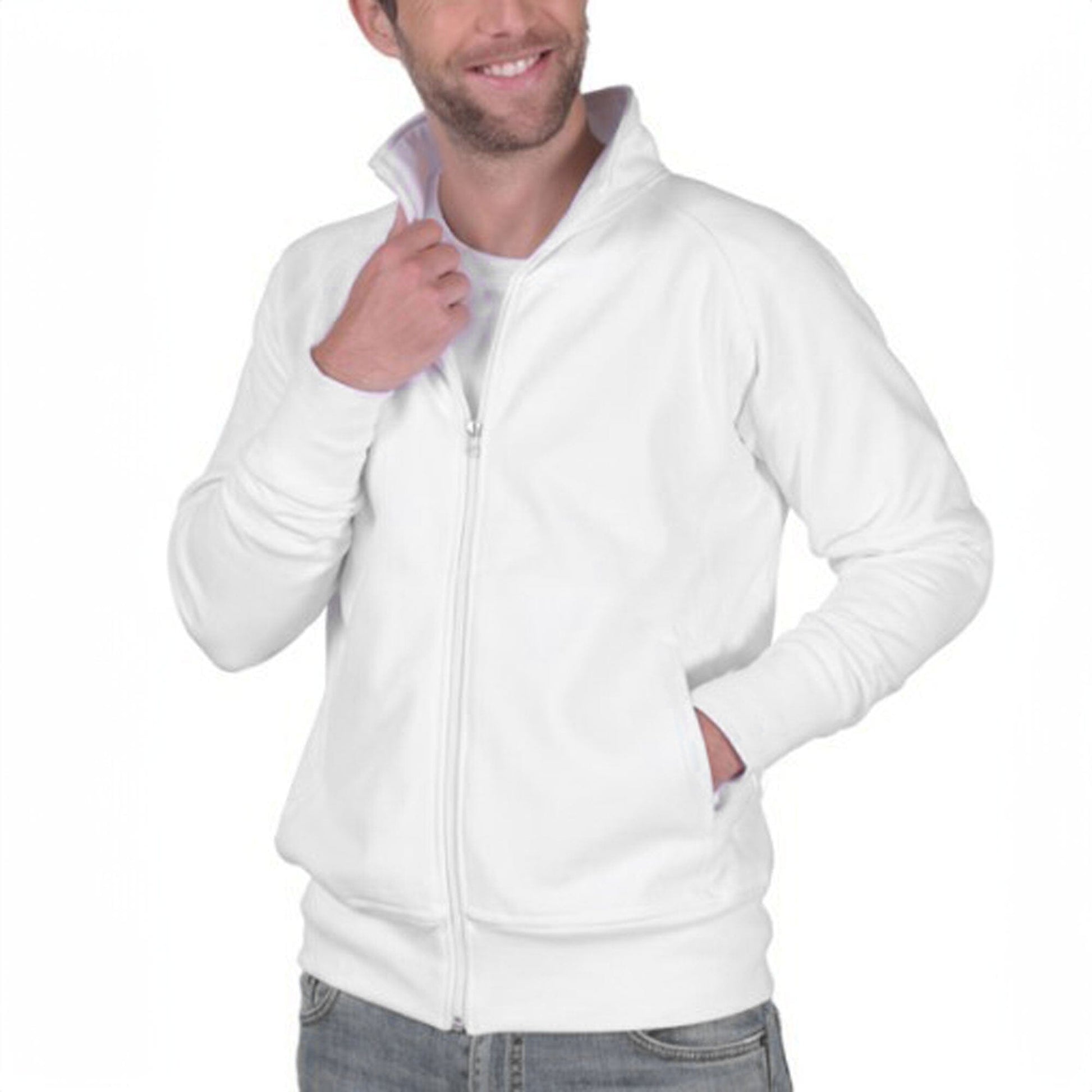 Payper Men's Raglan Sleeve Fleece Jacket Men's Jacket First Choice White XS 