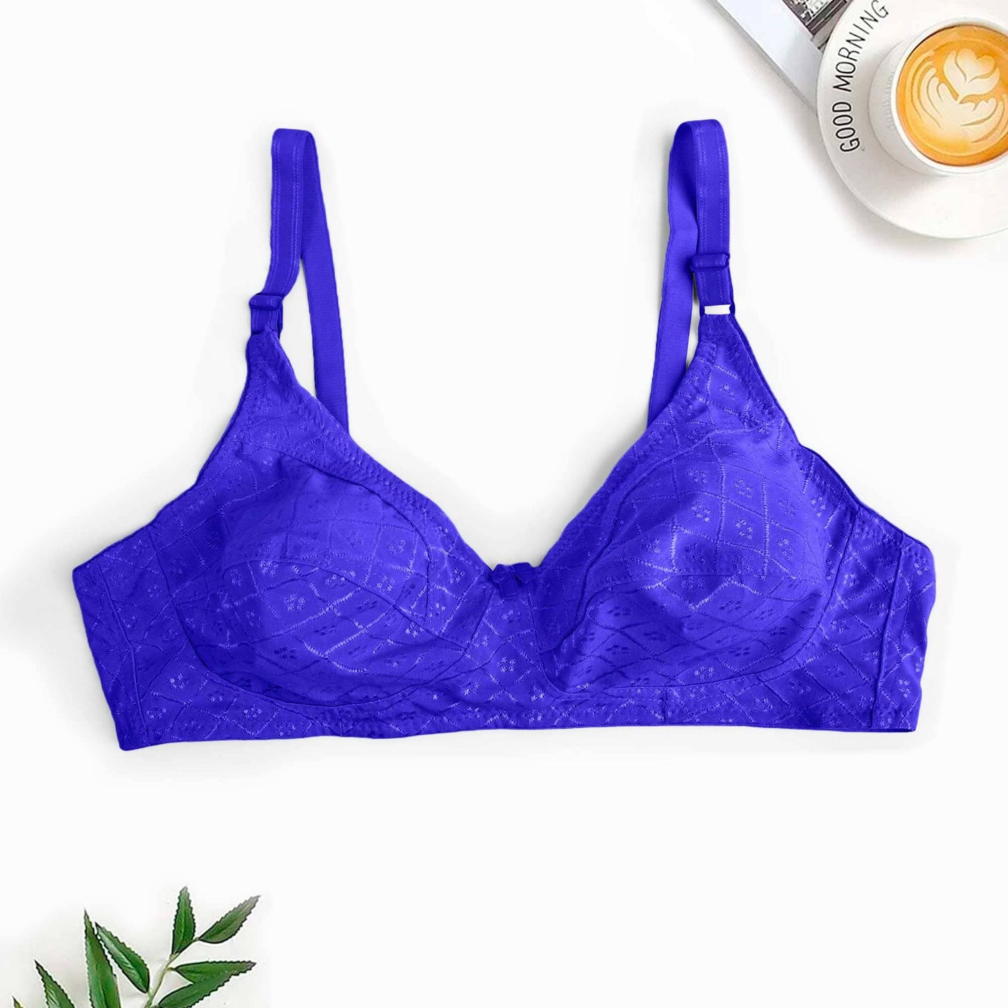 Galaxy Women's Net Design Stretched Bra Women's Lingerie RAM Royal 32 