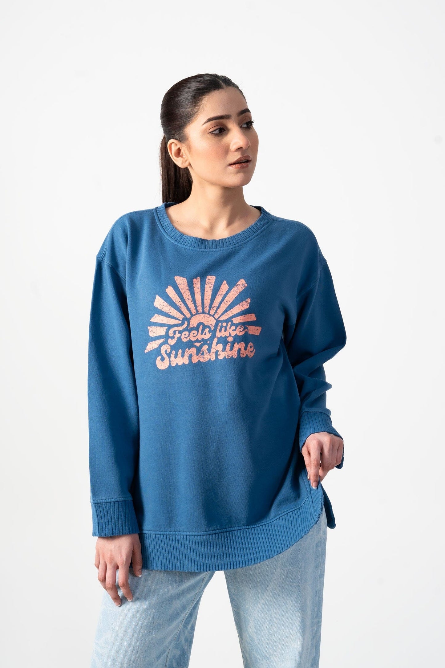 C&C Women's Feel Like Sunrise Printed Sweatshirt Women's Sweat Shirt TAHIR SIDDIQUI ( SALE BASIS ) 