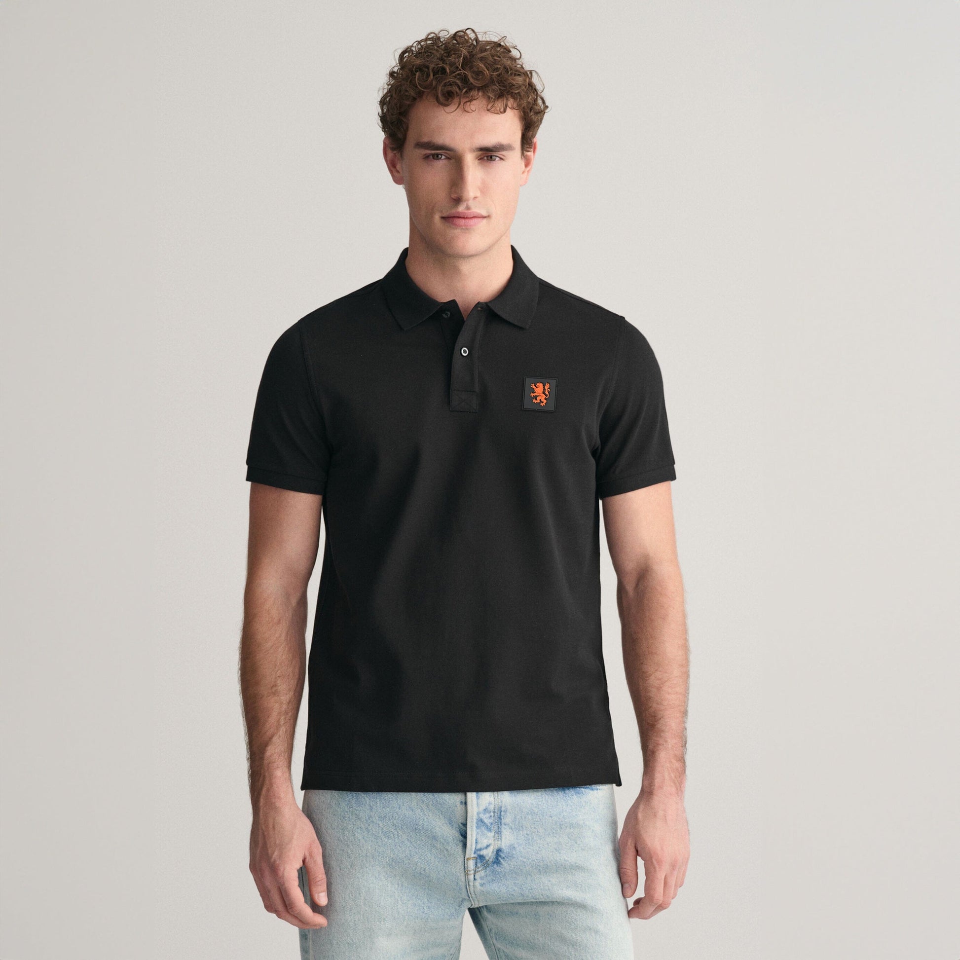 Polo Republica Men's LEO Rubber Badge Polo Shirt Men's Polo Shirt Polo Republica Black S 