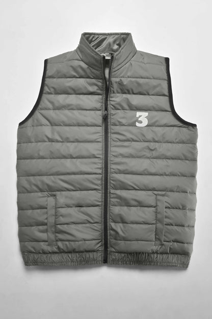 The Burnt Soul Men's 3 Embroidered Sleeveless Puffer Gilet Men's Gilet IBT 