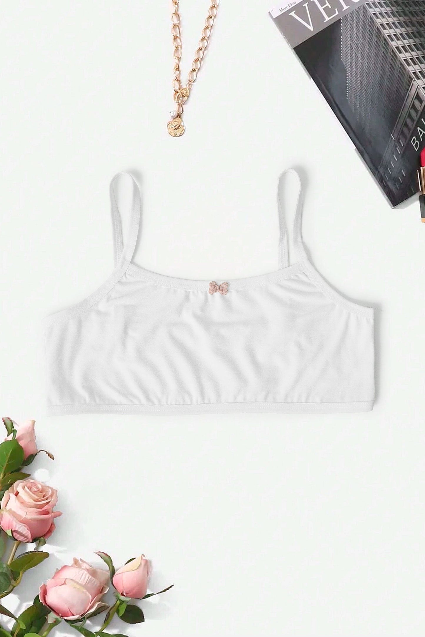 Huimei Girl's/Women's Butterfly Bidi Bra Women's Lingerie Cash Purchase Kamran Mushtaq Off White 28-30 