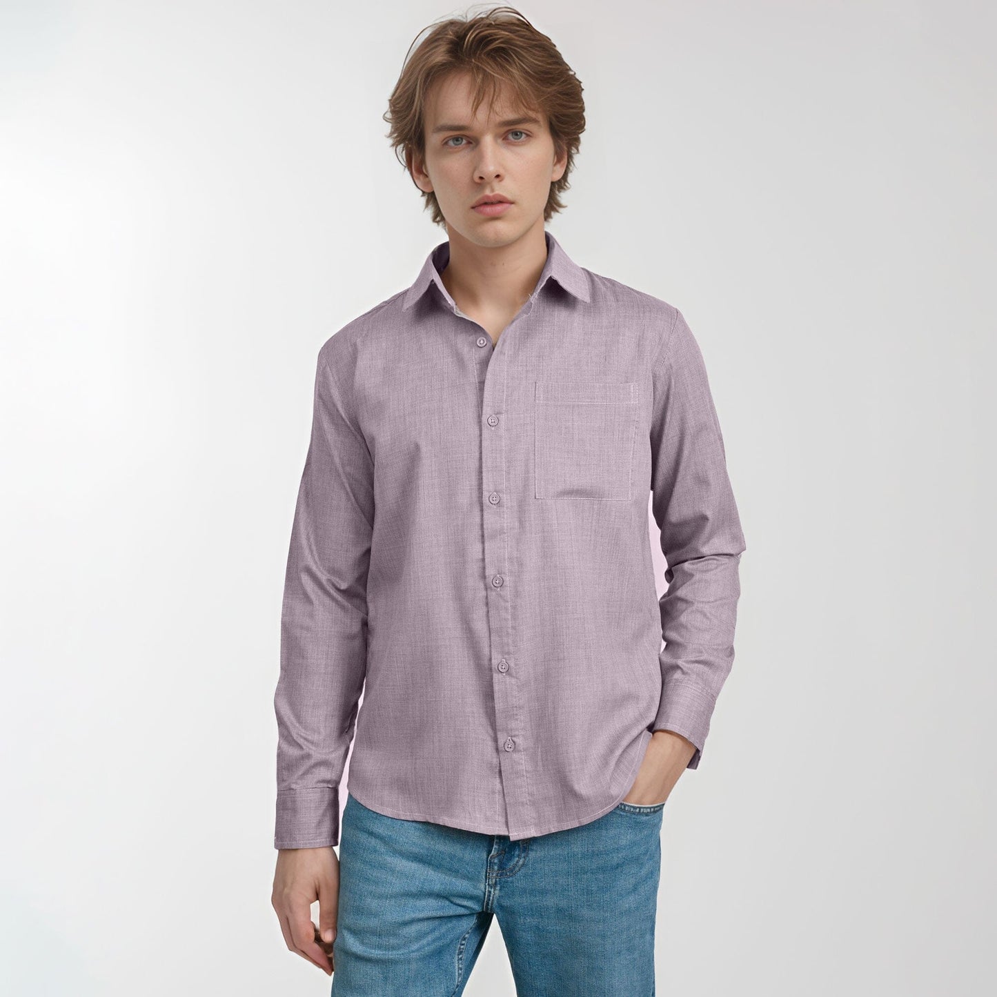 Polo Republica Men's Classic Casual Shirt Men's Casual Shirt Polo Republica Light Plum S 