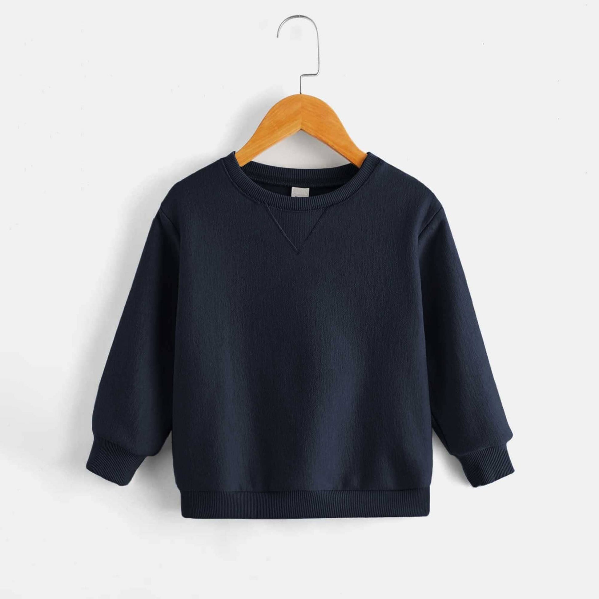 Dennis Boy's Plain Design Classic Fleece Sweat Shirt