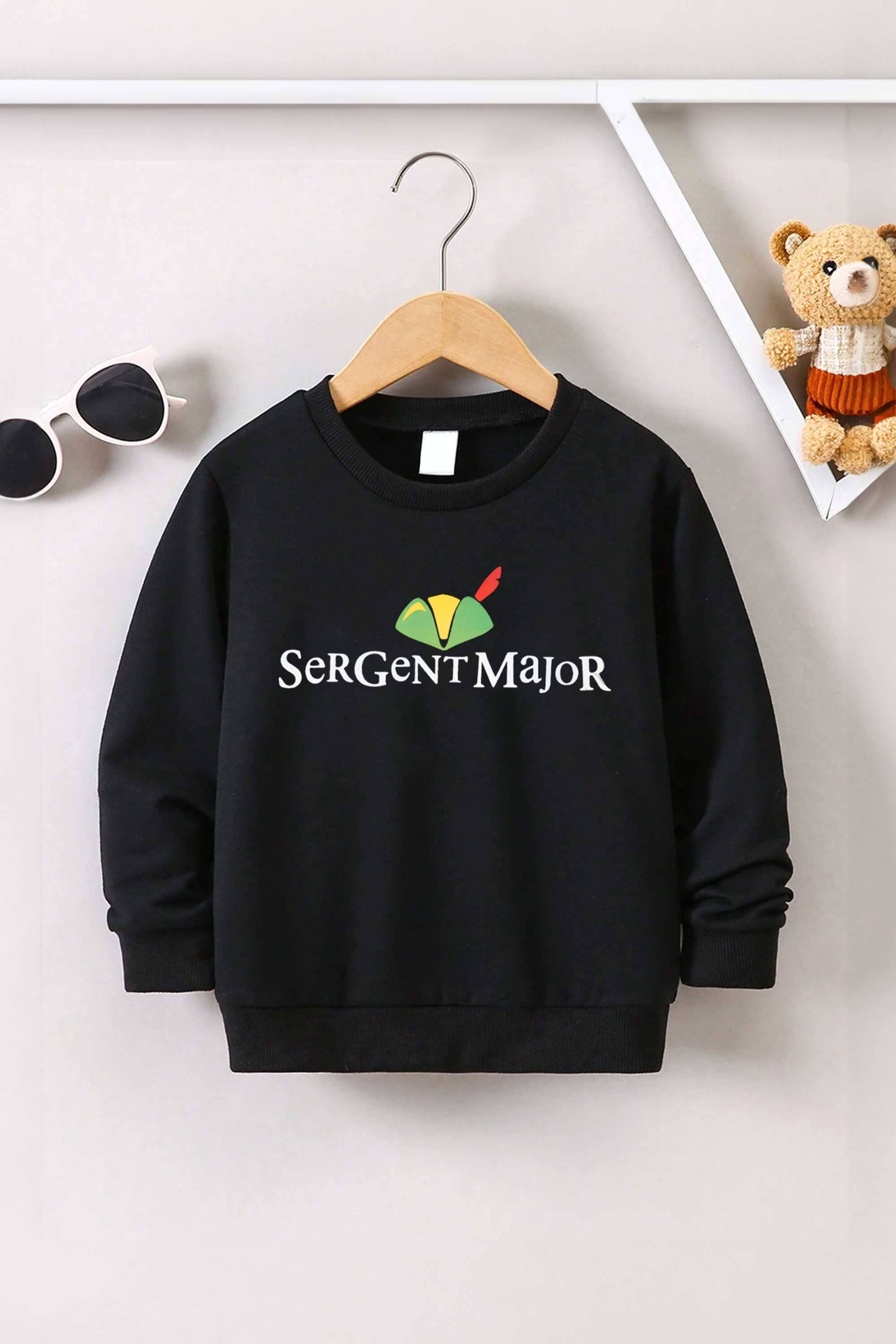 Rabbit Skins Boy's Sergent Major Printed Fleece Sweat Shirt Kid's Sweat Shirt SNR 