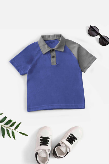 Polo Republica Kid's Contrast Sleeve Polo Shirt Kid's Polo Polo Republica Royal 2-3 Years 