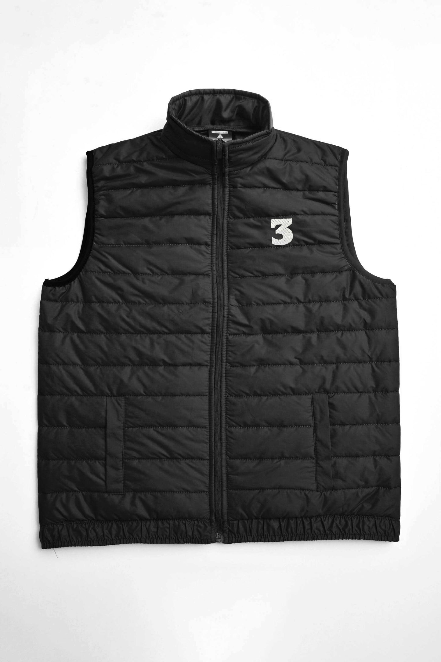 The Burnt Soul Men's 3 Embroidered Sleeveless Puffer Gilet Men's Gilet IBT 