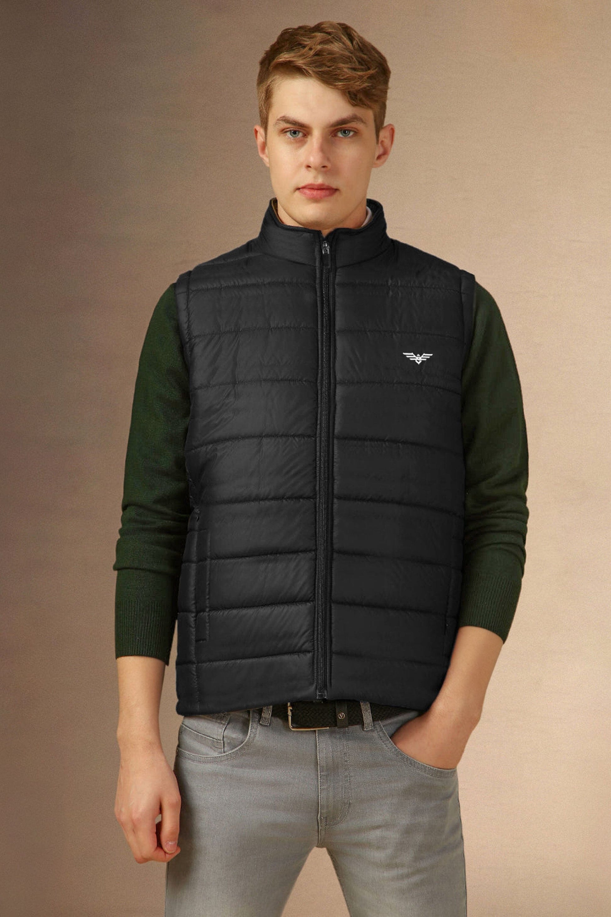 Eternity Men's Logo Embroidered Slim Fit Puffer Gilet Men's Gilet ETY 