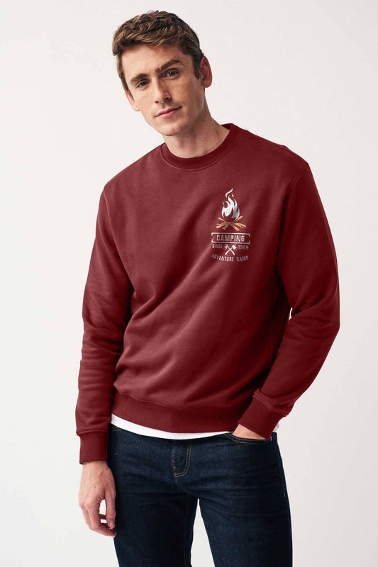 Polo Republica Men's Camping Embroidered Fleece Sweat Shirt Men's Sweat Shirt Polo Republica 