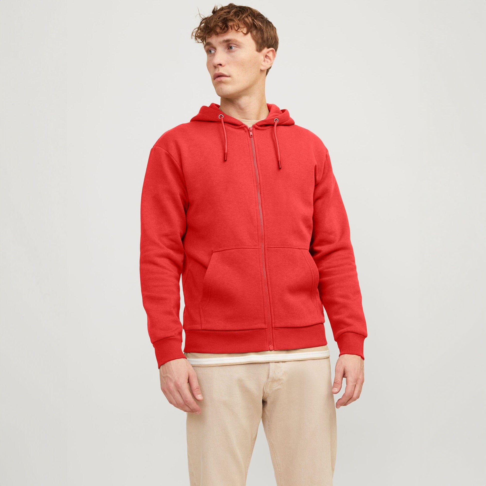 Cut Label Men's Full Zipper Terry Hoodie Men's Zipper Hoodie Minhas Garments Red XS 