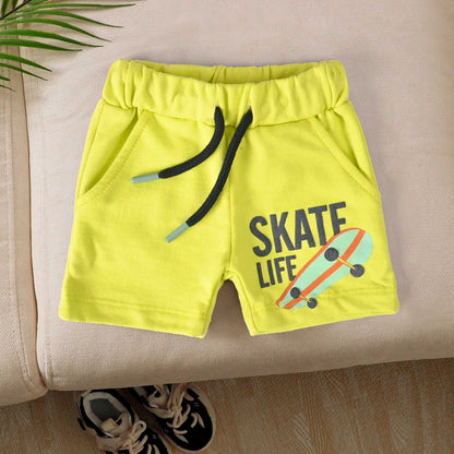 Tiny Teen Baby Kid's Skate Life Printed Shorts Kid's Shorts SNR Lime 6-9 Months 