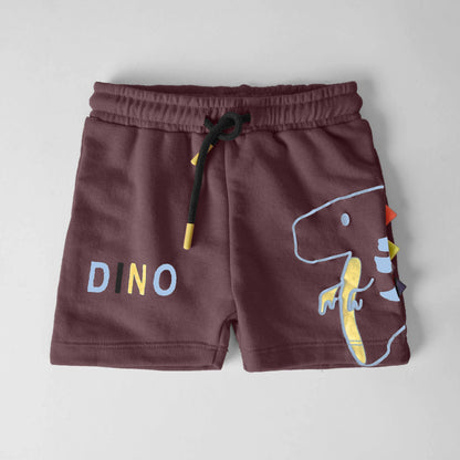 Tiny Teen Baby Kid's Dino Printed Minor Fault Shorts Kid's Shorts SNR Plum 6-9 Months 