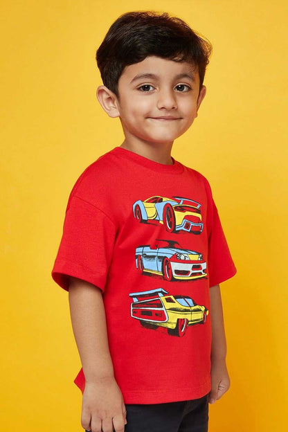 Le Printemps Boy's Cars Printed Tee Shirt Boy's Tee Shirt Athar Traders 