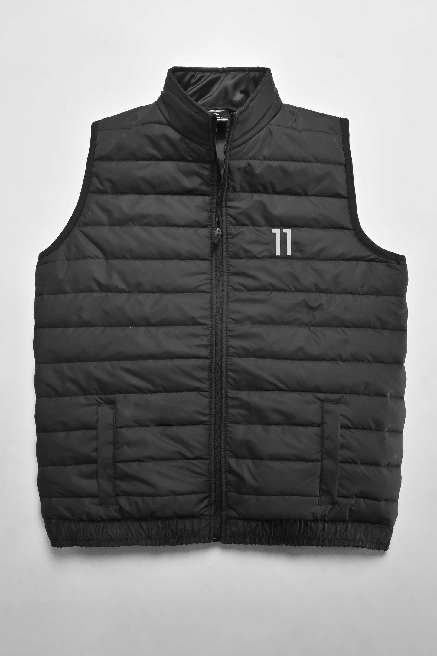 Burnt Soul Unisex 11 Embroidered Body Warmer Puffer Gilet Unisex Gilet IBT Black S 