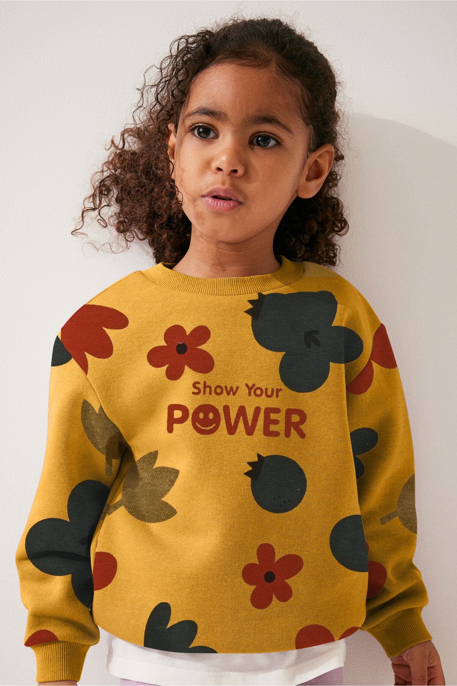 Kid's Show Your Power Printed Fleece Sweat Shirt Kid's Sweat Shirt SNR 