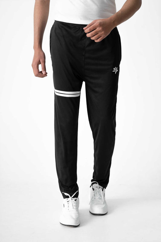 Men's Striped Logo Embroidered Minor Fault Activewear Trousers