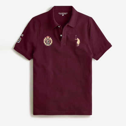 Polo Republica Men's Pony PRC & 5 Embroidered Short Sleeve Polo Shirt Men's Polo Shirt Polo Republica 