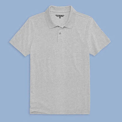 Polo Republica Men's Lecce Short Sleeve Minor Fault Polo Shirt Minor Fault Polo Republica Melange Grey S 