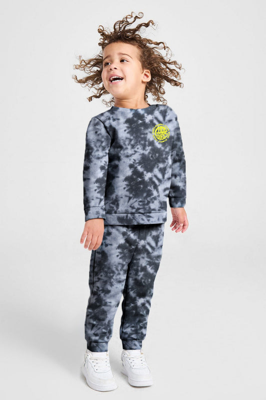 Minoti Kid's Good Vibes Printed Terry Tracksuit Kid's tracksuit SZK 