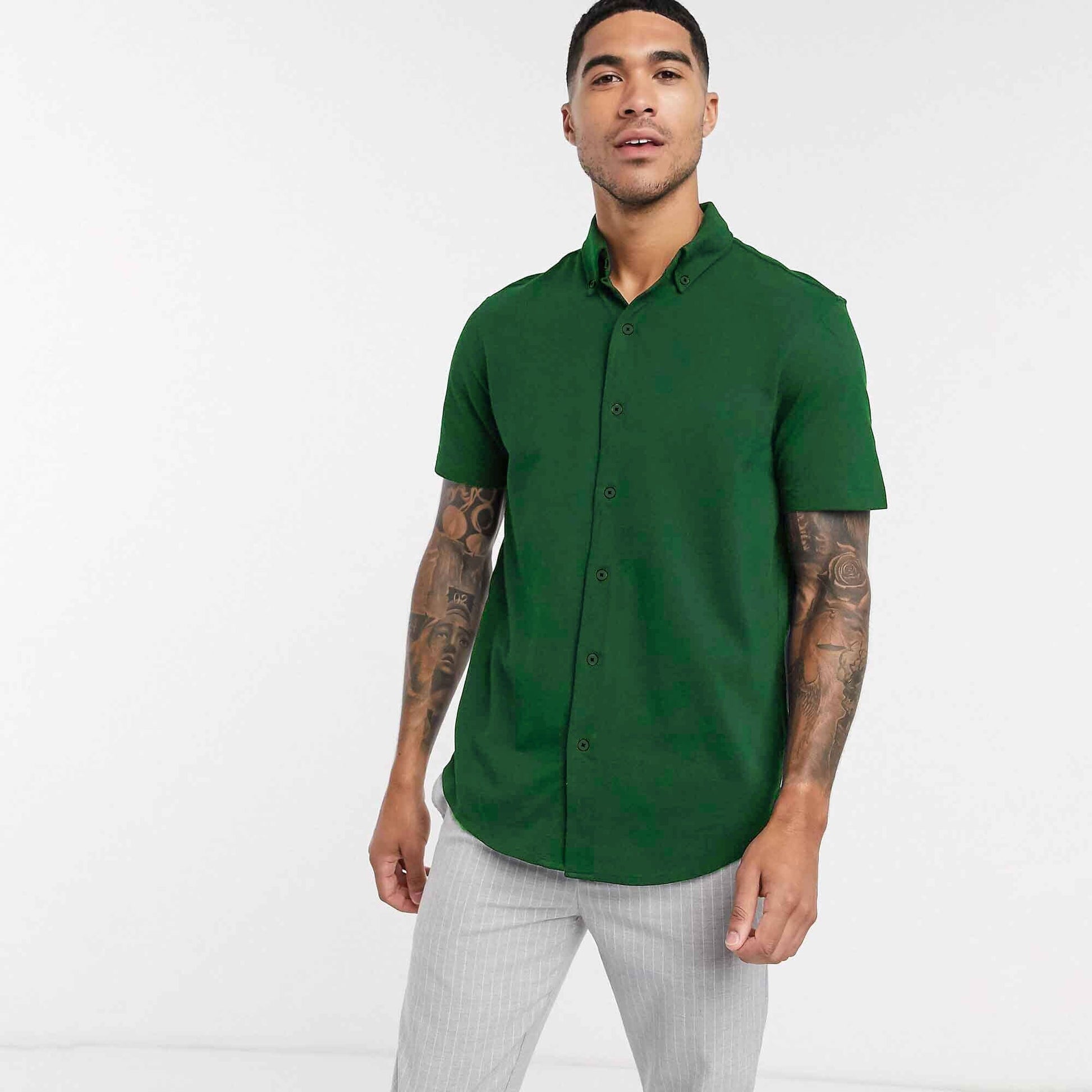 Polo Republica Men's Short Sleeve Pique Minor Fault Casual Shirt Minor Fault Polo Republica Bottle Green S 