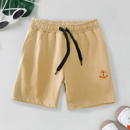 Max 21 Boy's Anchor Embroidered Shorts Boy's Shorts SZK Skin 3-4 Years 