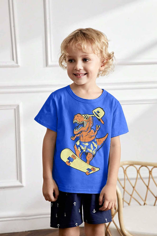 Le Printemps Boy's Skateboard Printed Tee Shirt Boy's Tee Shirt Athar Traders 