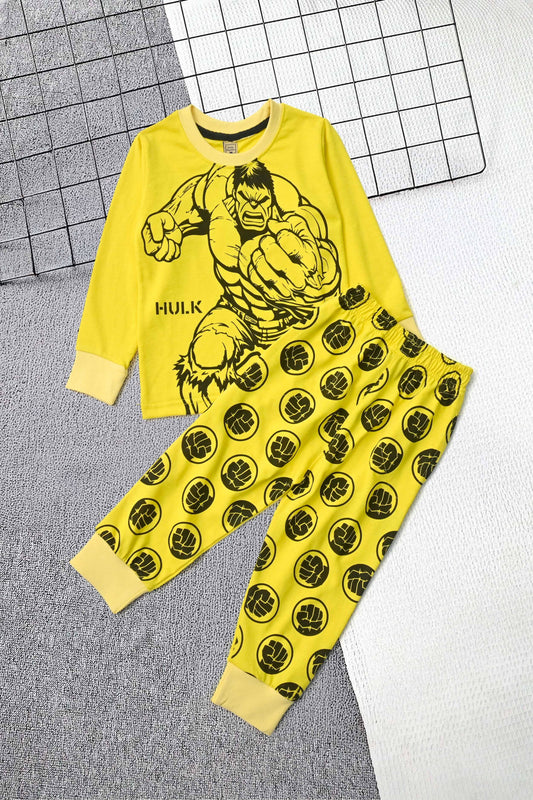 Junior Republic Kid's Hulk Printed Twin Set Kid's Twin Set Junior Republic (Sale Basis) Yellow (14)1-2 Years 