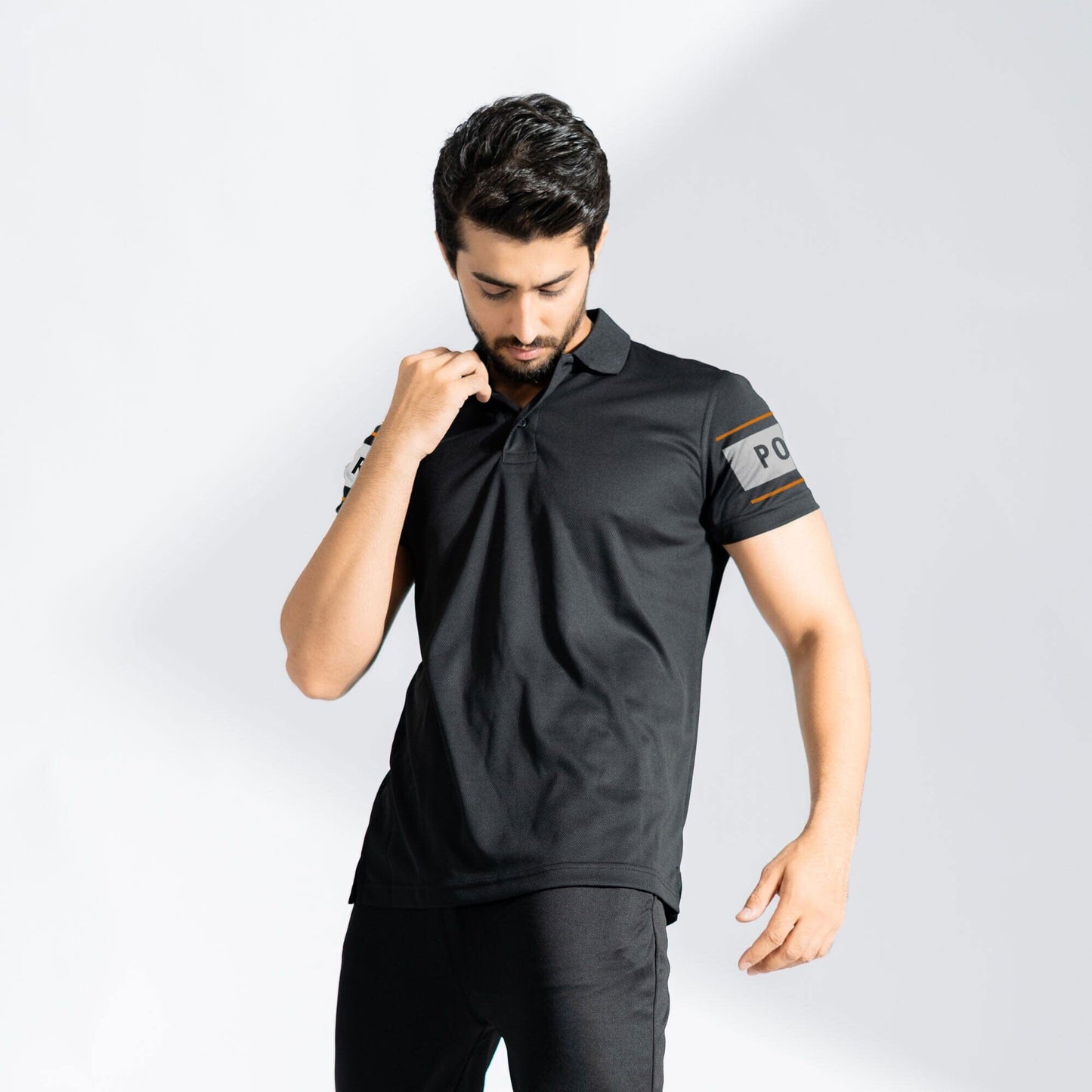 Edge Active Sport Polo - Superior Moisture-Wicking Fabric Men's Polo Shirt Polo Republica Black S 